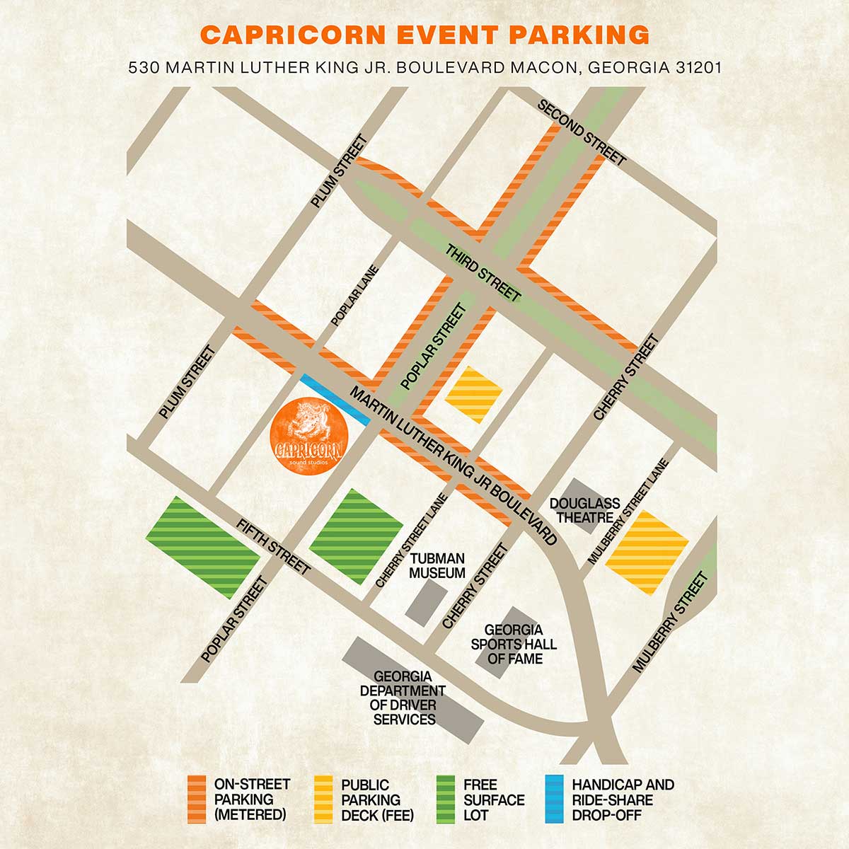 Capricorn Parking Map