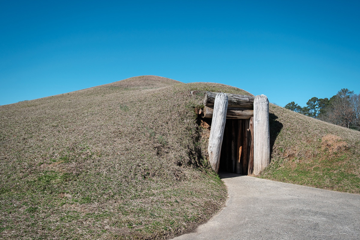 Indian mound entrance