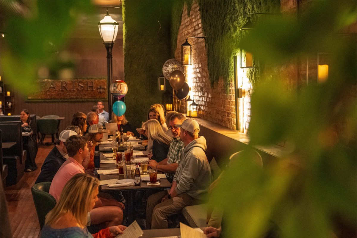 Interior dining area at Parish