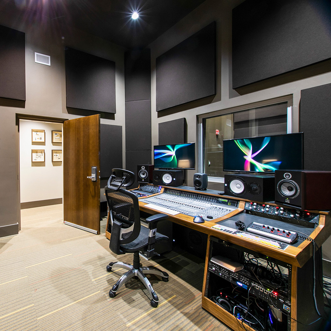 Music studio interior
