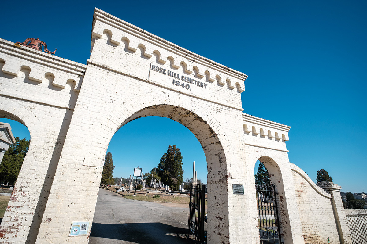 Entrance of Rose Hill Cemetary